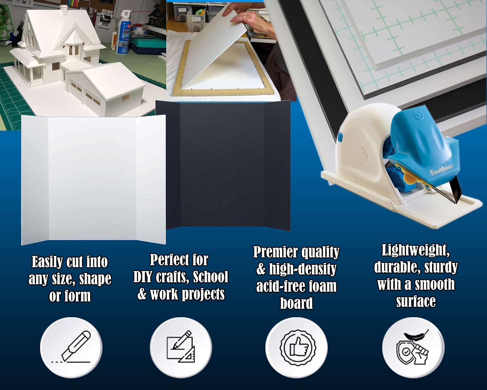 White Adhesive Foam Core Boards 16×20 20×30 24×36 30×40 32×40 Poster Backing