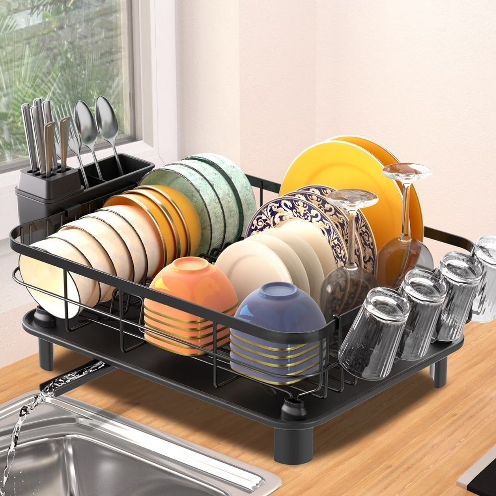 Dish Drying Rack Dish Drainer for Kitchen Counter, Large Dish Rack
