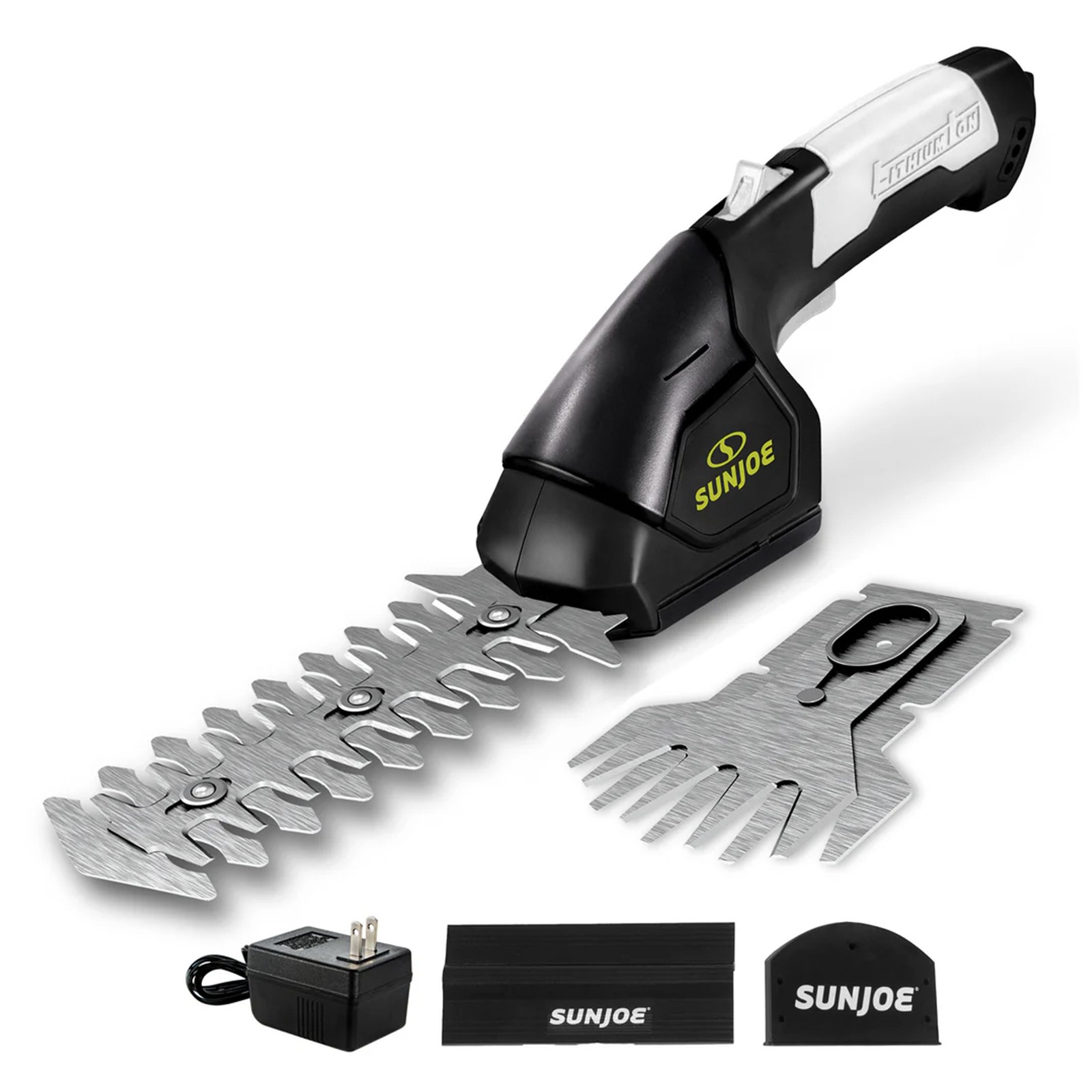 Sun Joe 2 in 1 Cordless Handheld Grass Shear and Hedge Trimmer, 7.2-Volt, Black
