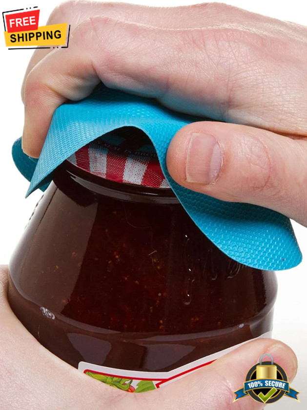 1 pc Square Rubber Anti-Slip Jar Opener – Easy Grip Kitchen Tool
