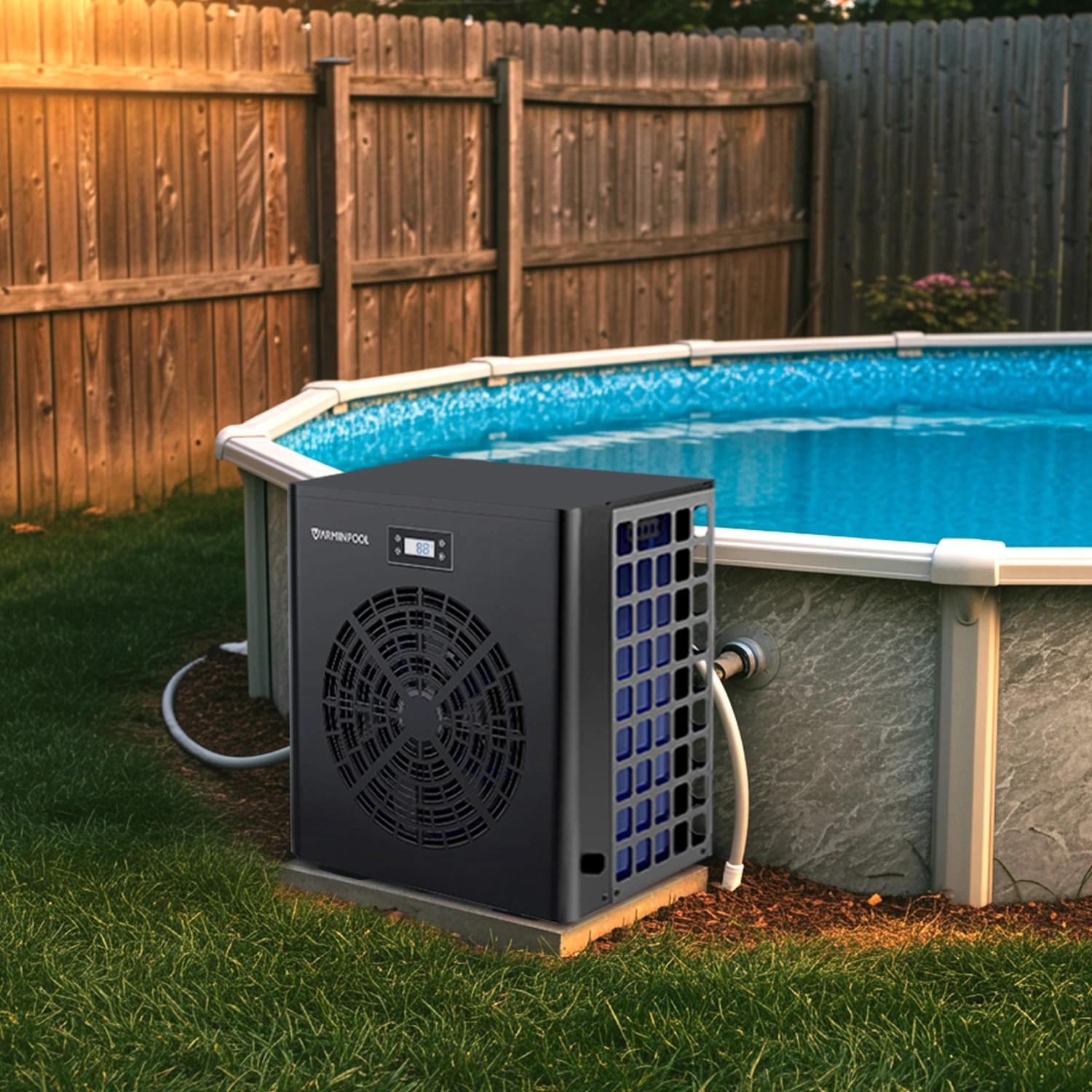 VARMINPOOL 18000BTU Above Ground Swimming Pool Water Heater Spa Hot Tub 110V