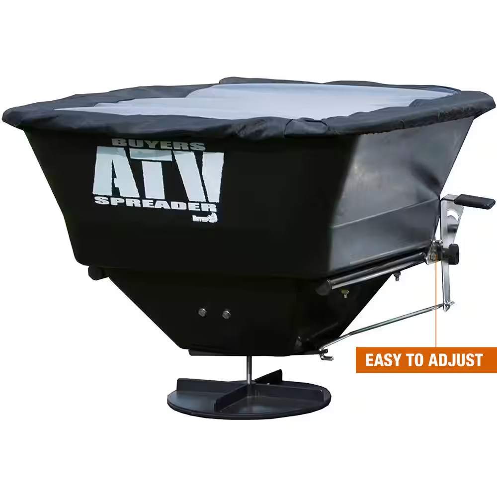 100 Lbs. Capacity ATV Mounted All Purpose Broadcast Spreader for Rock Salt, Feed