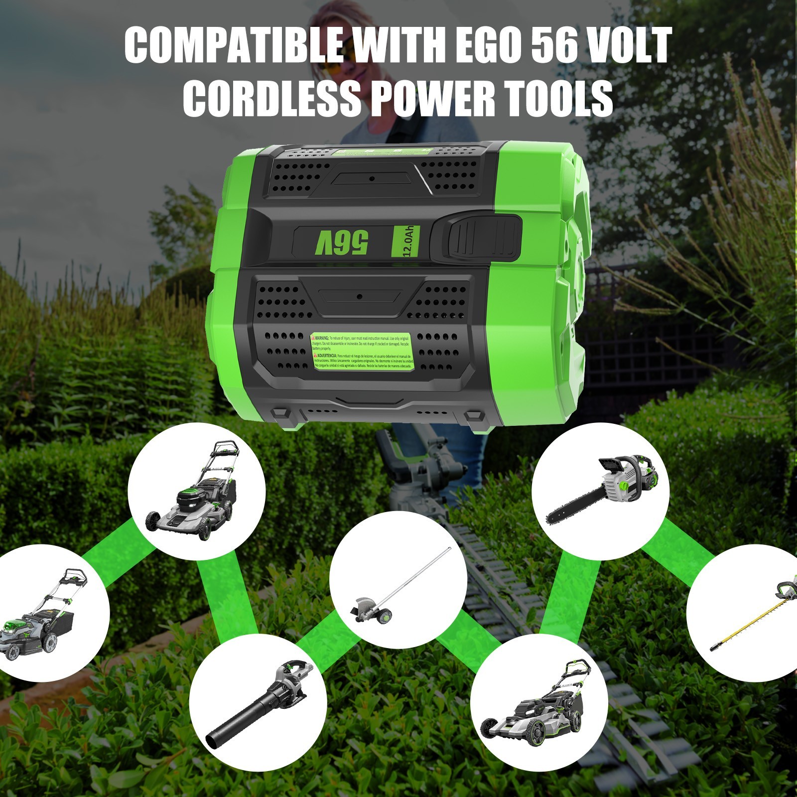 For EGO POWER+ 56V 10Ah ARC Lithium Genuine Battery BA6720T w/ Fuel Gauge