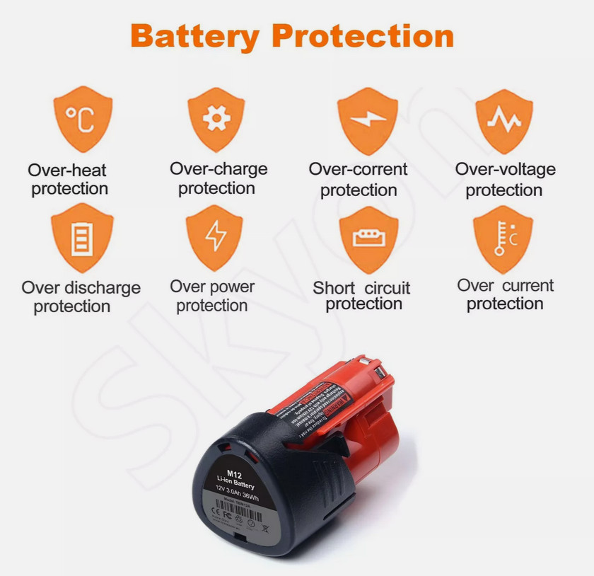 12V For Milwaukee For M12 LITHIUM Extended Capacity Battery 48-11-2460 3.5Ah