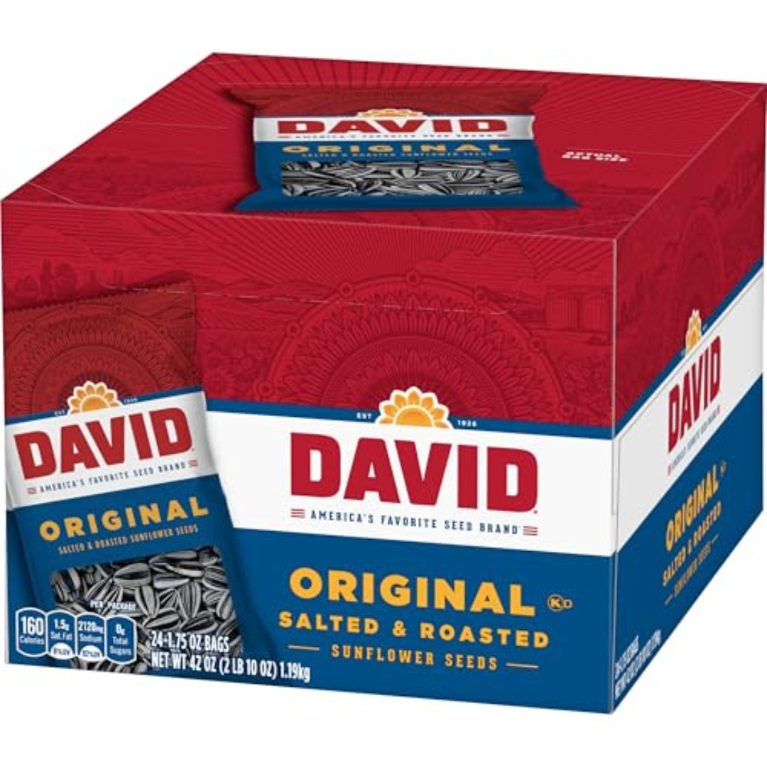 David Seeds Original Sunflower Seeds 42 Oz 24 Pack Perfect For On The Go Snac…