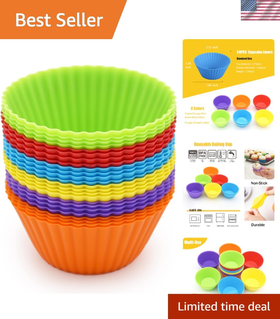 Reusable Silicone Muffin Cups – Easy Clean Non-Stick Bakeware Set