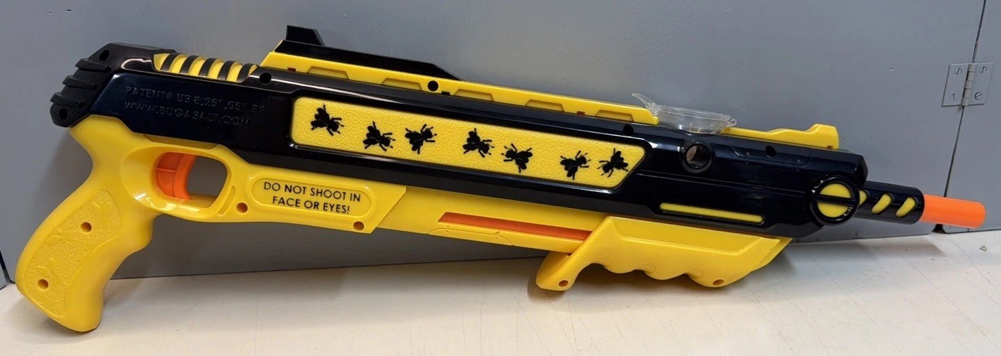 Bug-A-Salt Black Yellow Original Salt Gun Kills Flying Insects Bugs Tested Works