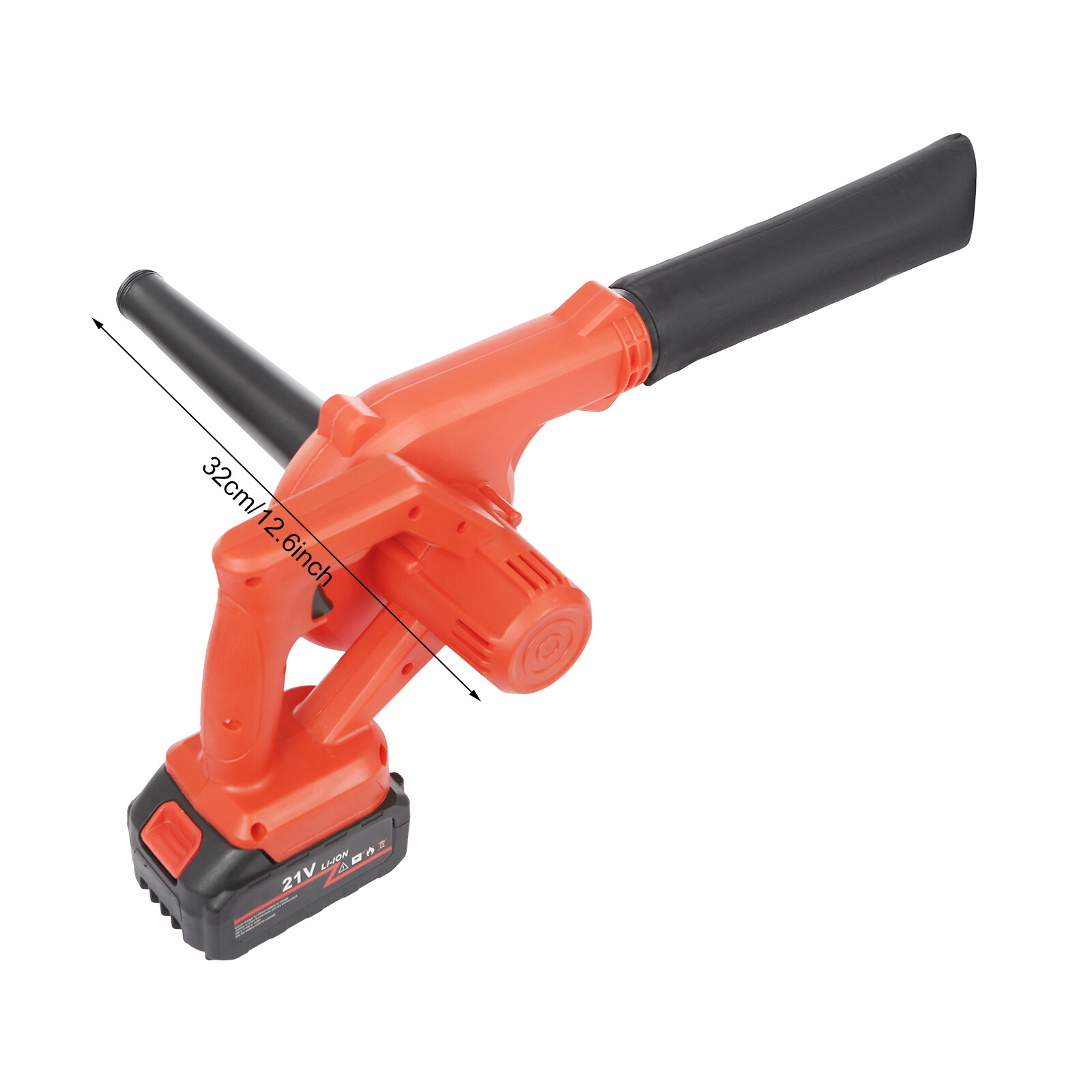 800W Battery Powered Cordless Leaf Blower, 6000-8000rpm Suction Blowing Machine