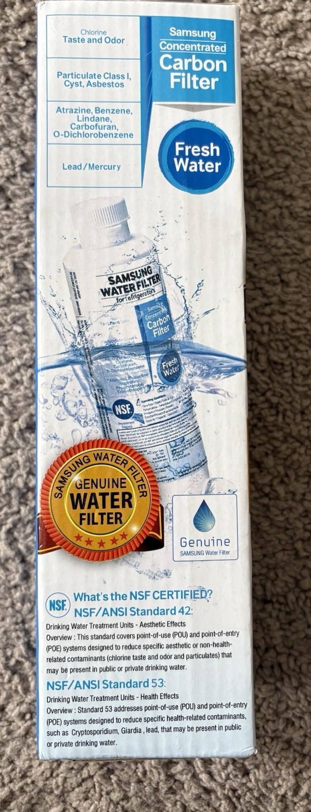 Genuine, Samsung, Replacement Water Filter, DA29-00020B, HAF-CIN/EXP
