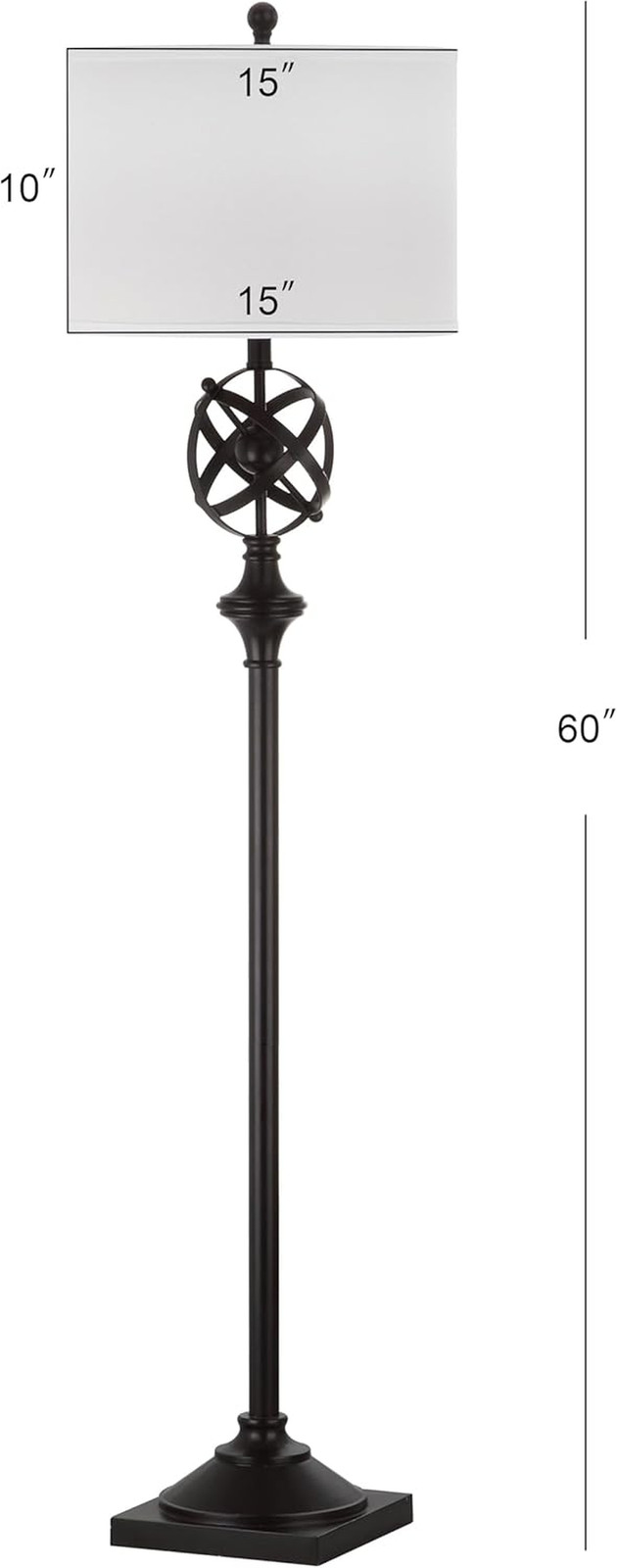 Franklin Rustic Farmhouse 60-Inch Floor Lamp with LED Bulb – Oil-Rubbed Bronze