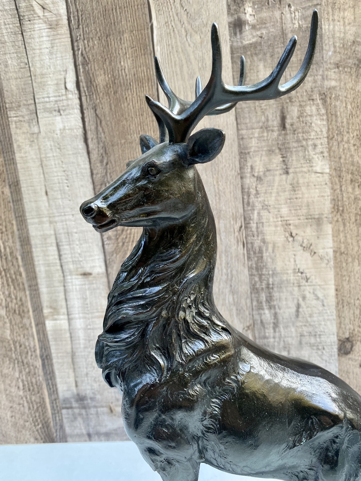 Stag Deer Reindeer Antlers Figurine Decorative Ornament Sculpture Large 41cm