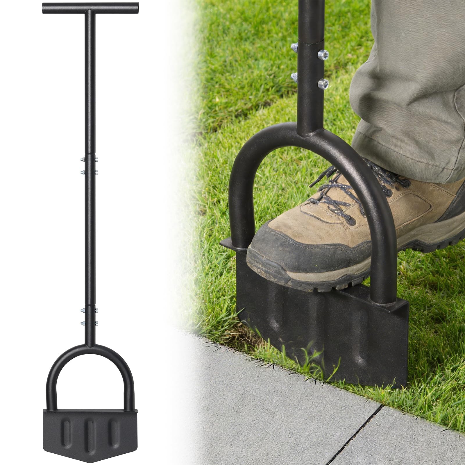 Edger Lawn Tool 41.8â€ Manual Lawn Edger with Ergonomic T-Grip & Wide Footpl…