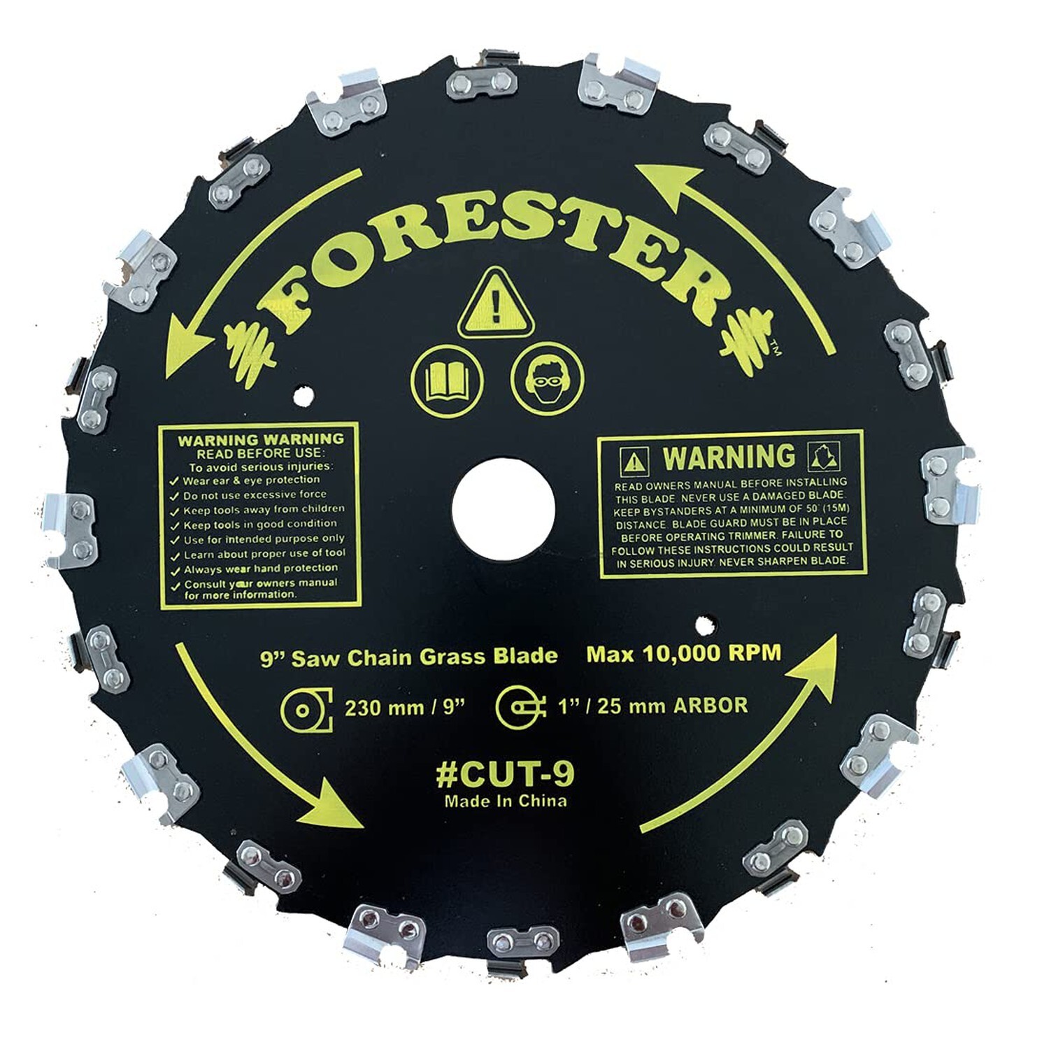 FORESTER 9” Chainsaw Brush Cutter Blade – 20 Tooth Circular Trimmer Saw Blade…