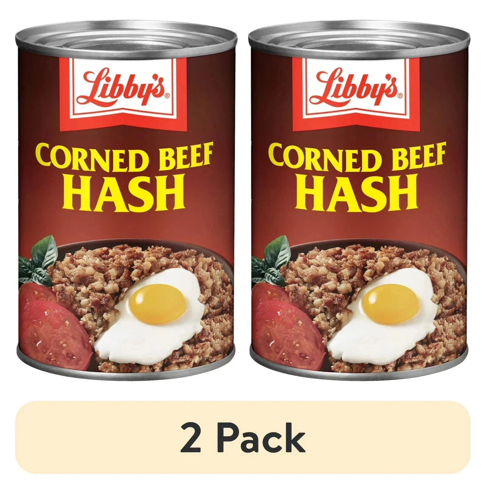 (2 pack) Libby’s Corned Beef Hash, 37g Protein Per Serving, Canned Food, 15 oz.