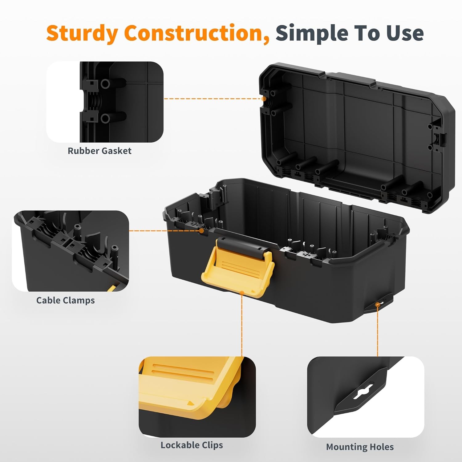Waterproof Electrical Box Outdoor Extension Cord Cover Large Outdoor Cord Box