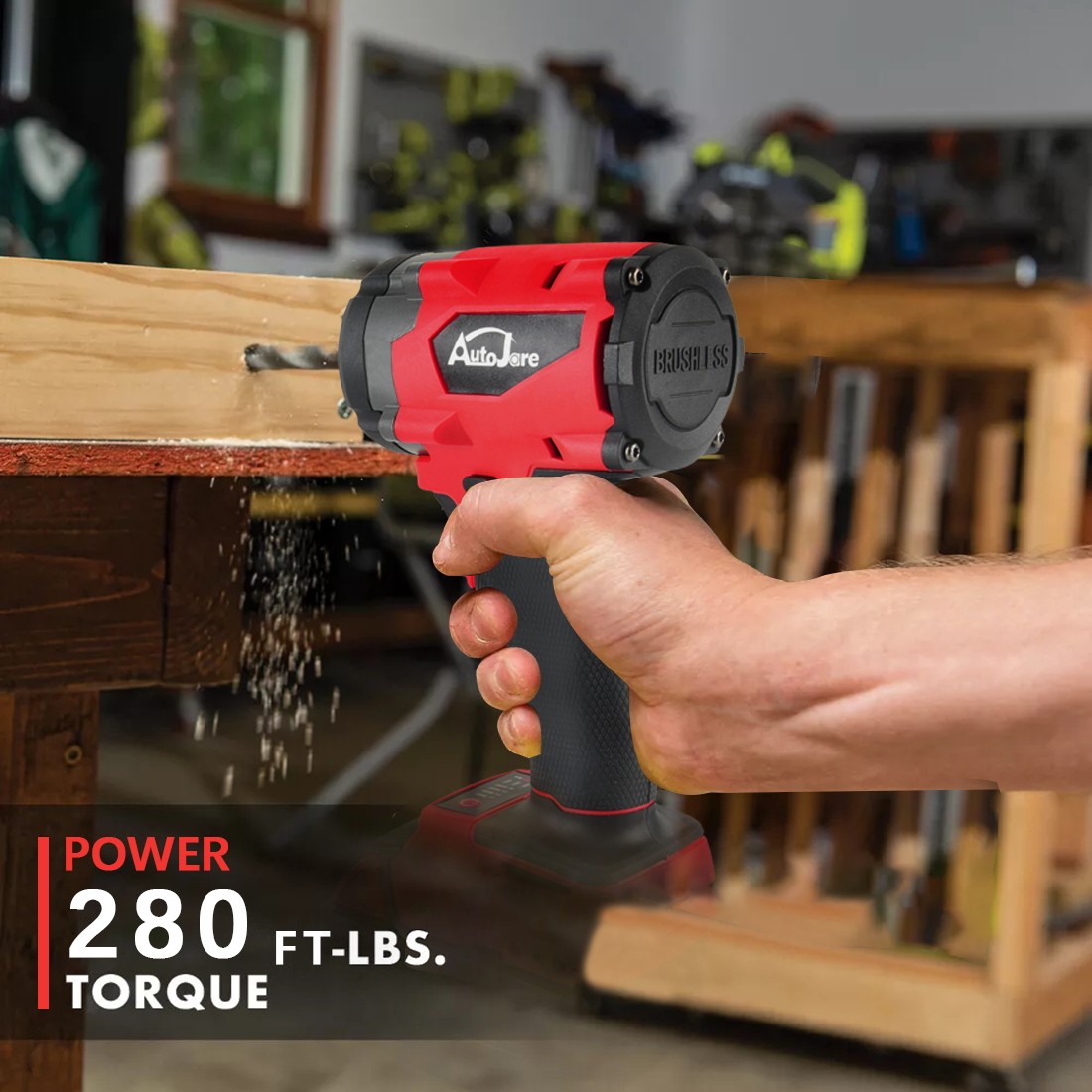 Brushless Cordless Impact Driver,for Milwaukee 18V Battery,1/4″ Compact,4 Speed