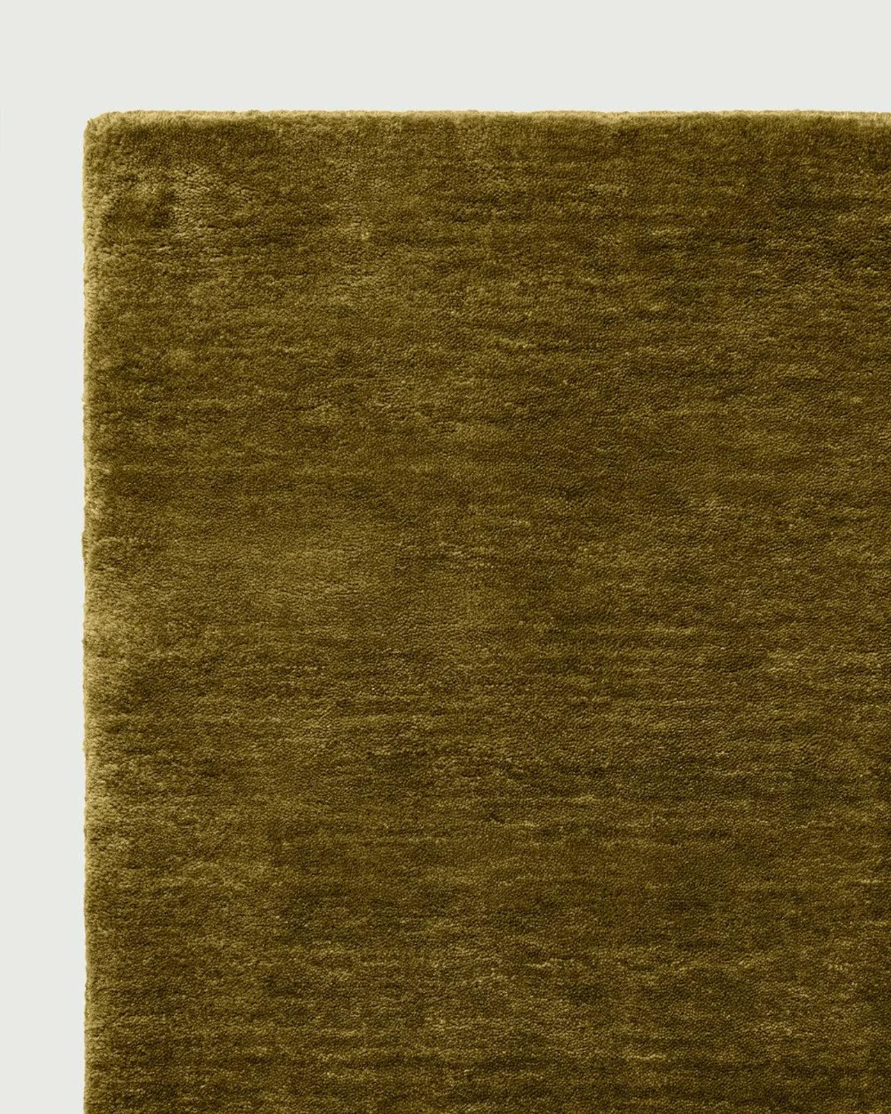 Hand Tufted Wool Area Rug | Solid Olive Green, Nordic Knots Home Decor 8×12