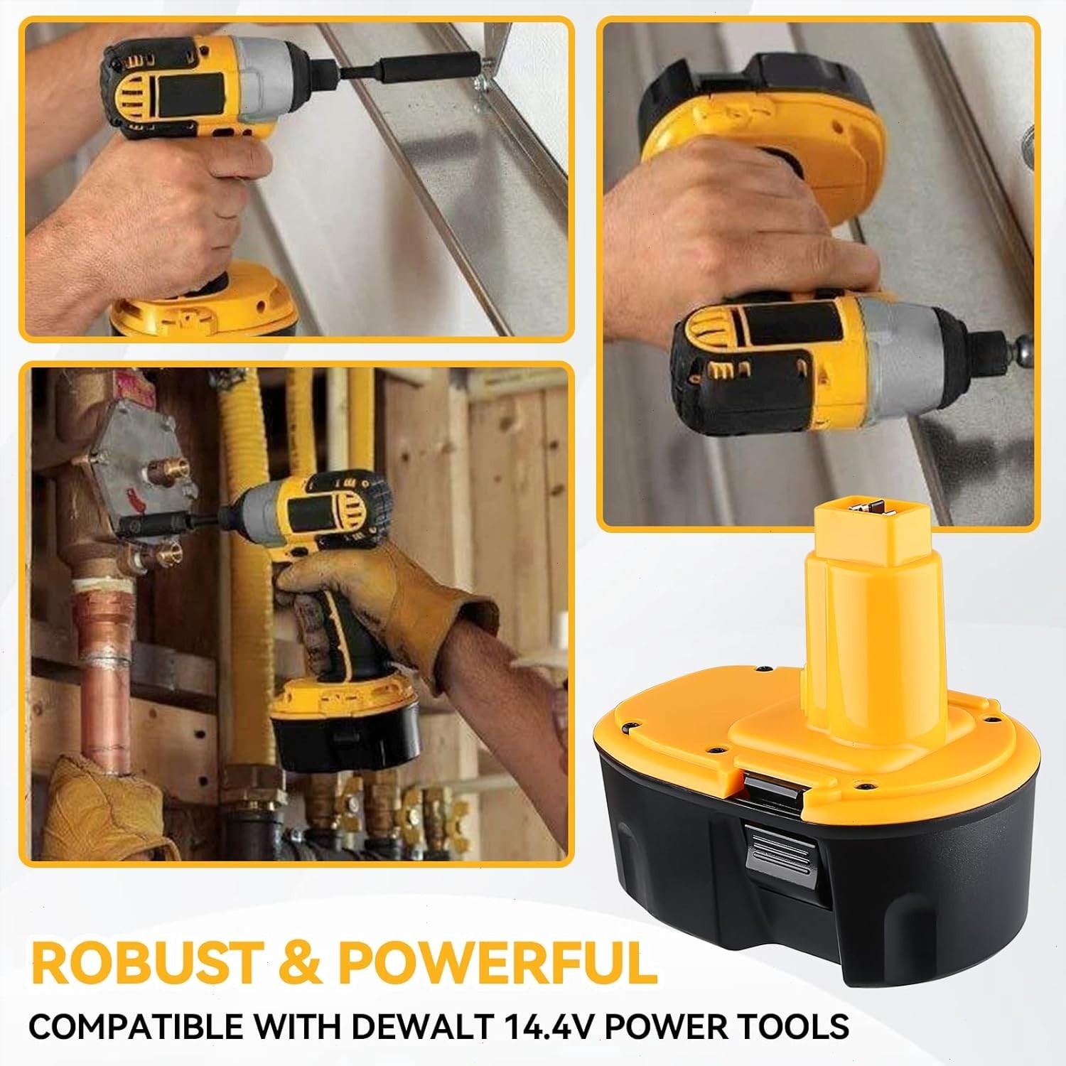 2-Pack For DeWalt 14.4Volt Battery DC9091 DW9091 DW9094 DE9091 Cordless Tools