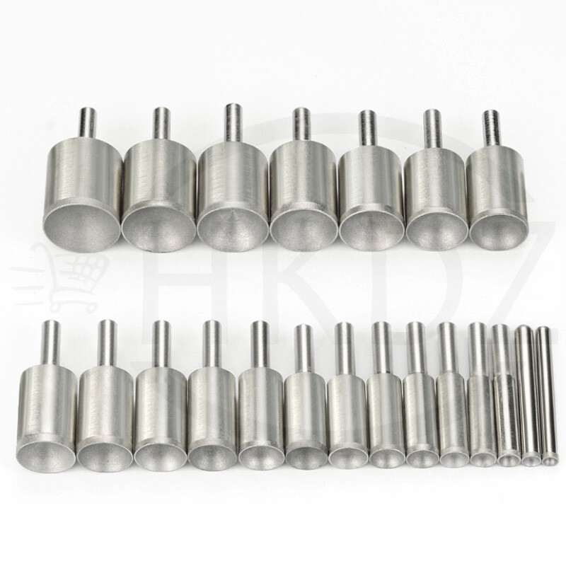 Diamond Burr Grinding Bit Burr Polishing Concave Bead Shaping Rotary Tool 3-25mm