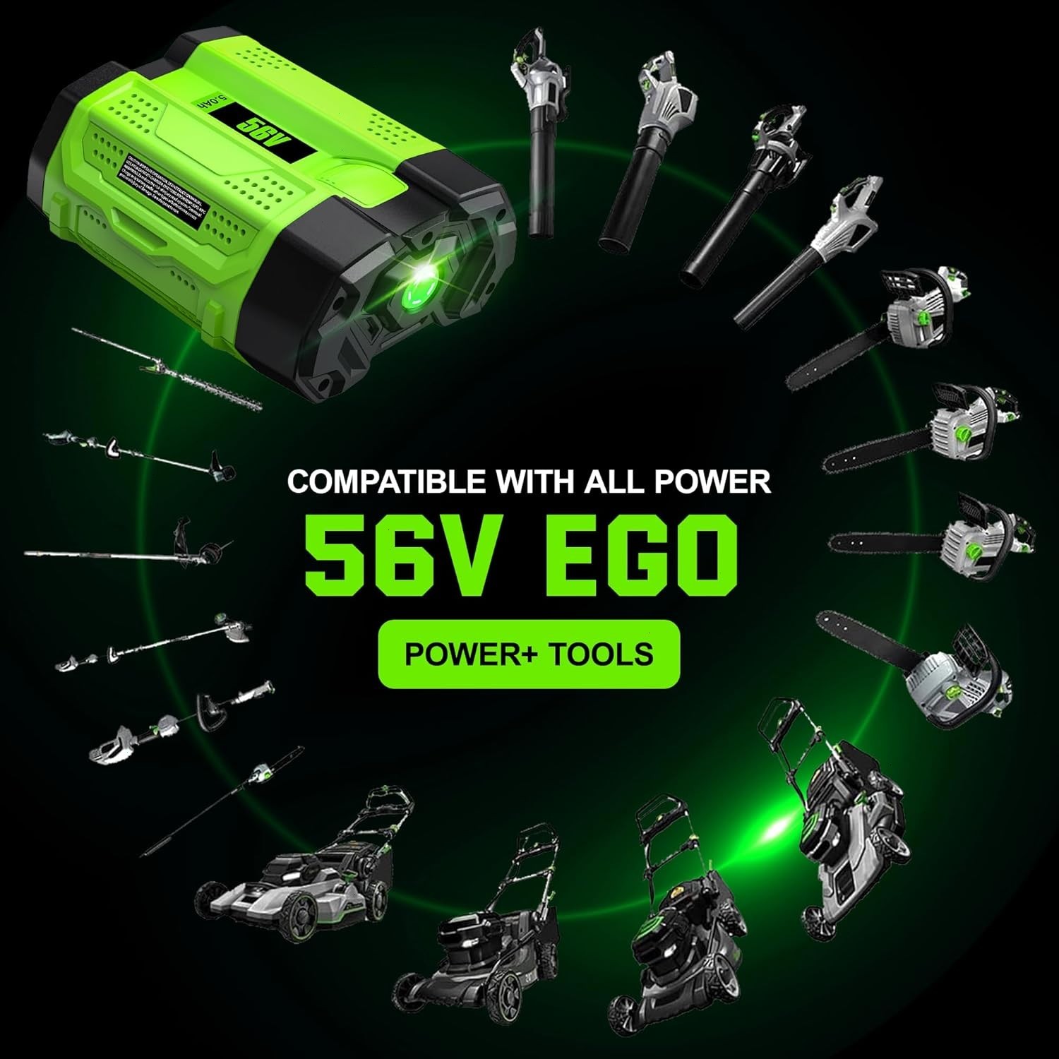 2PACK For EGO 56V 56Volt BA2800T POWER+ 5.0AH Battery Lithium Ion BA2240 BA1400T