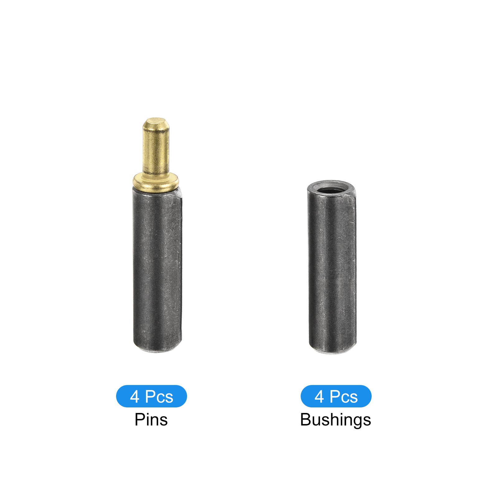 4Pcs 4-6/8″ x 10/16″ (LxD) Weld on Barrel Hinge for Metal Gate, 0.35″ Pin OD