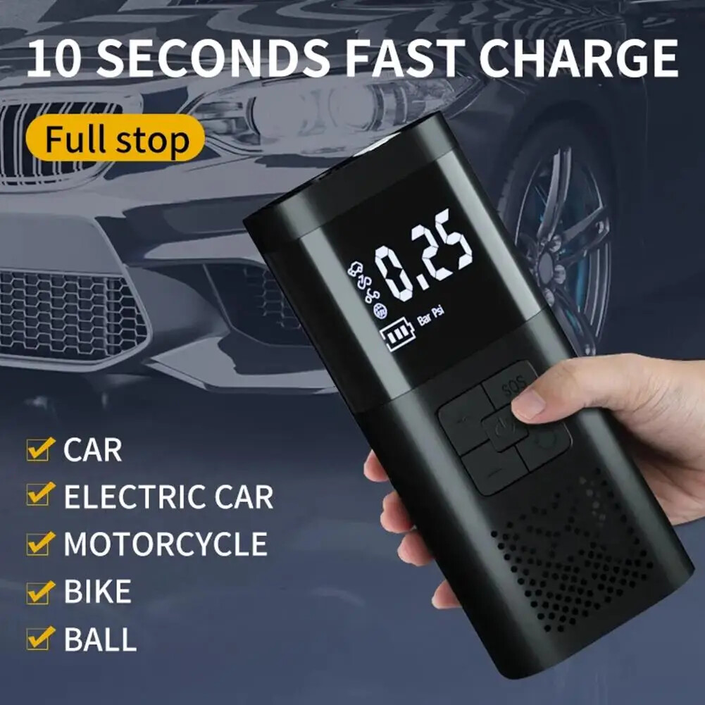 150 PSI Air Compressor Tire Inflator Fits Car Moto Bike Tires Air Pump Portable