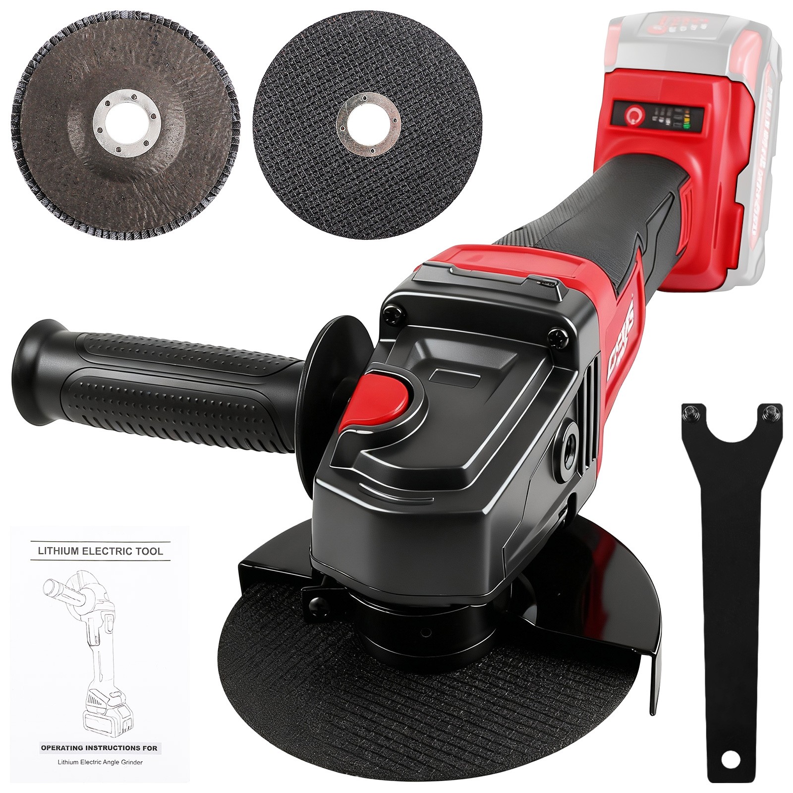 Cisivis Cordless 4-1/2″ Brushless Angle Grinder for Milwaukee M18 Battery