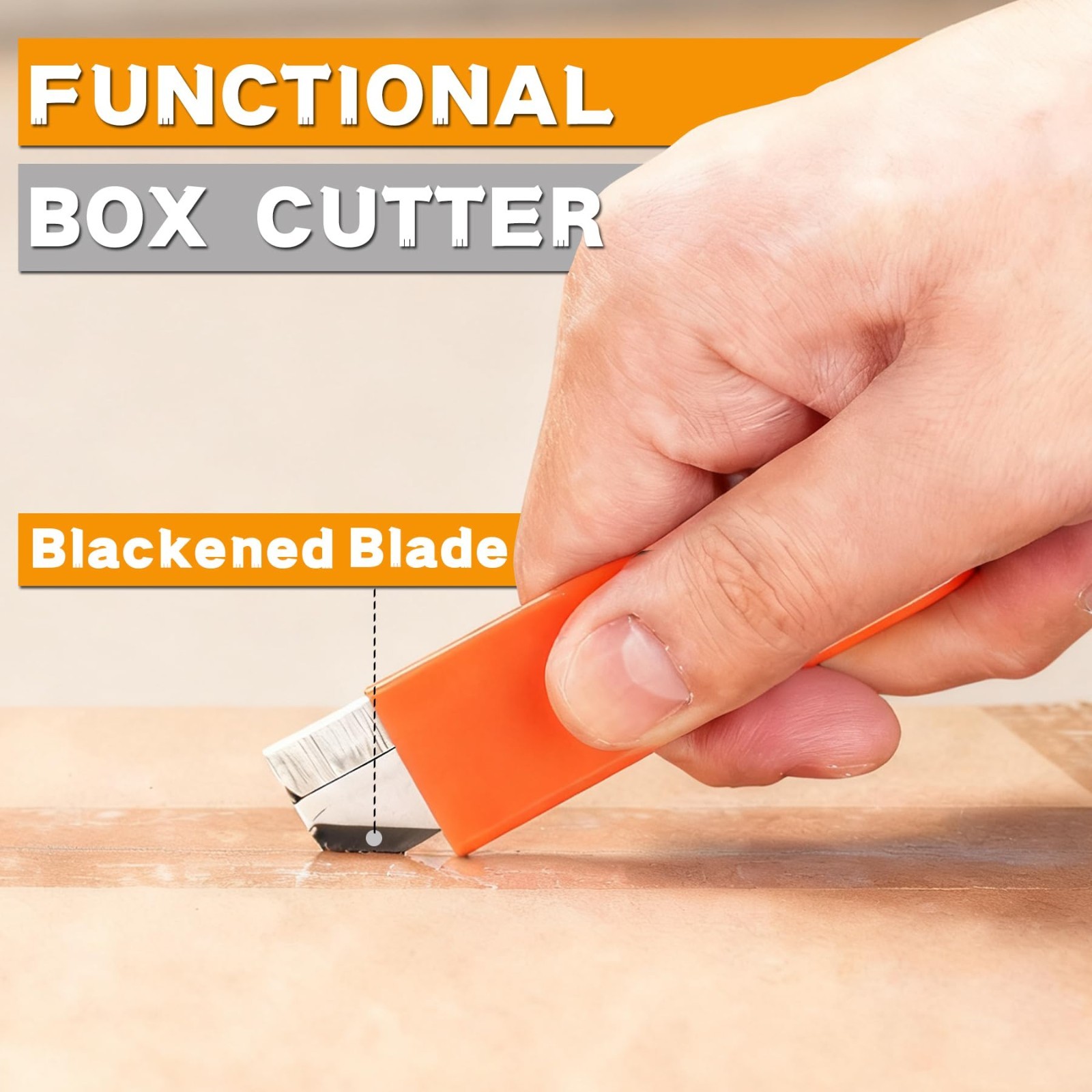 48 Pack Box Cutter Set – Retractable Utility Knife, All-Metal Body, Carbon Steel