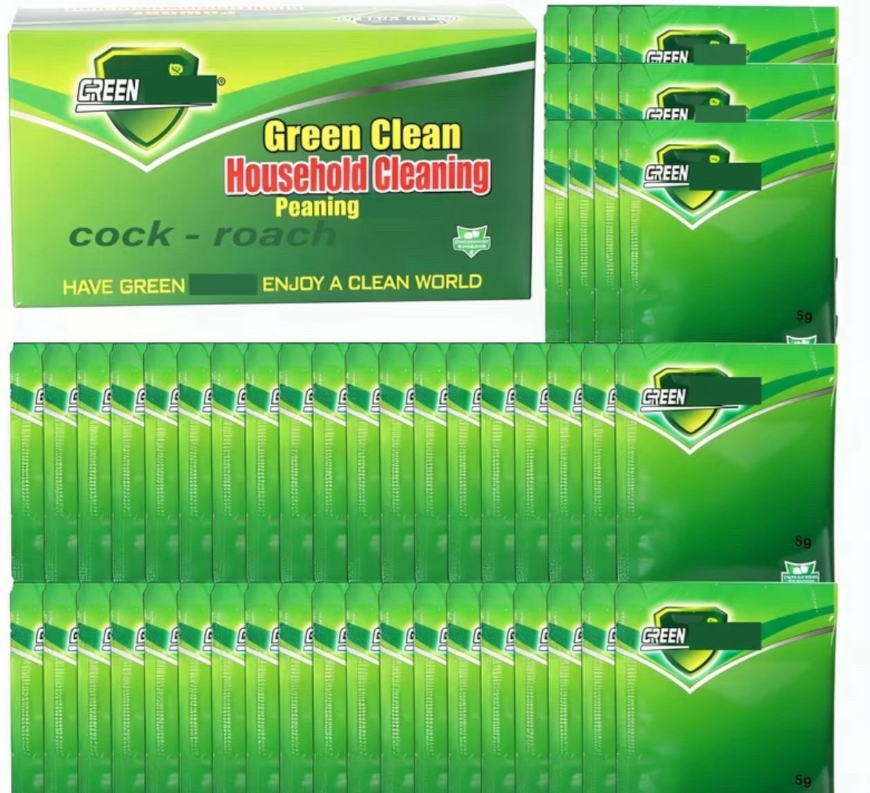 Green Killer Cockroach Killing Powder Bait, Kill Control Method, 5 g 10 pcs