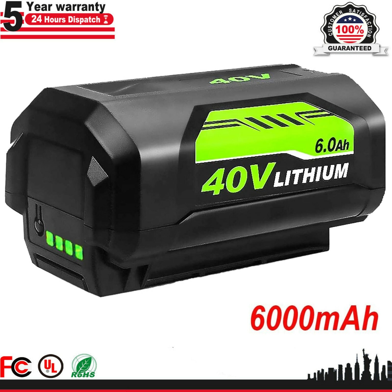 6000mAh Battery or Rapid Charger For Ryobi 40 Volt Lithium OP4050 OP40602 Tool