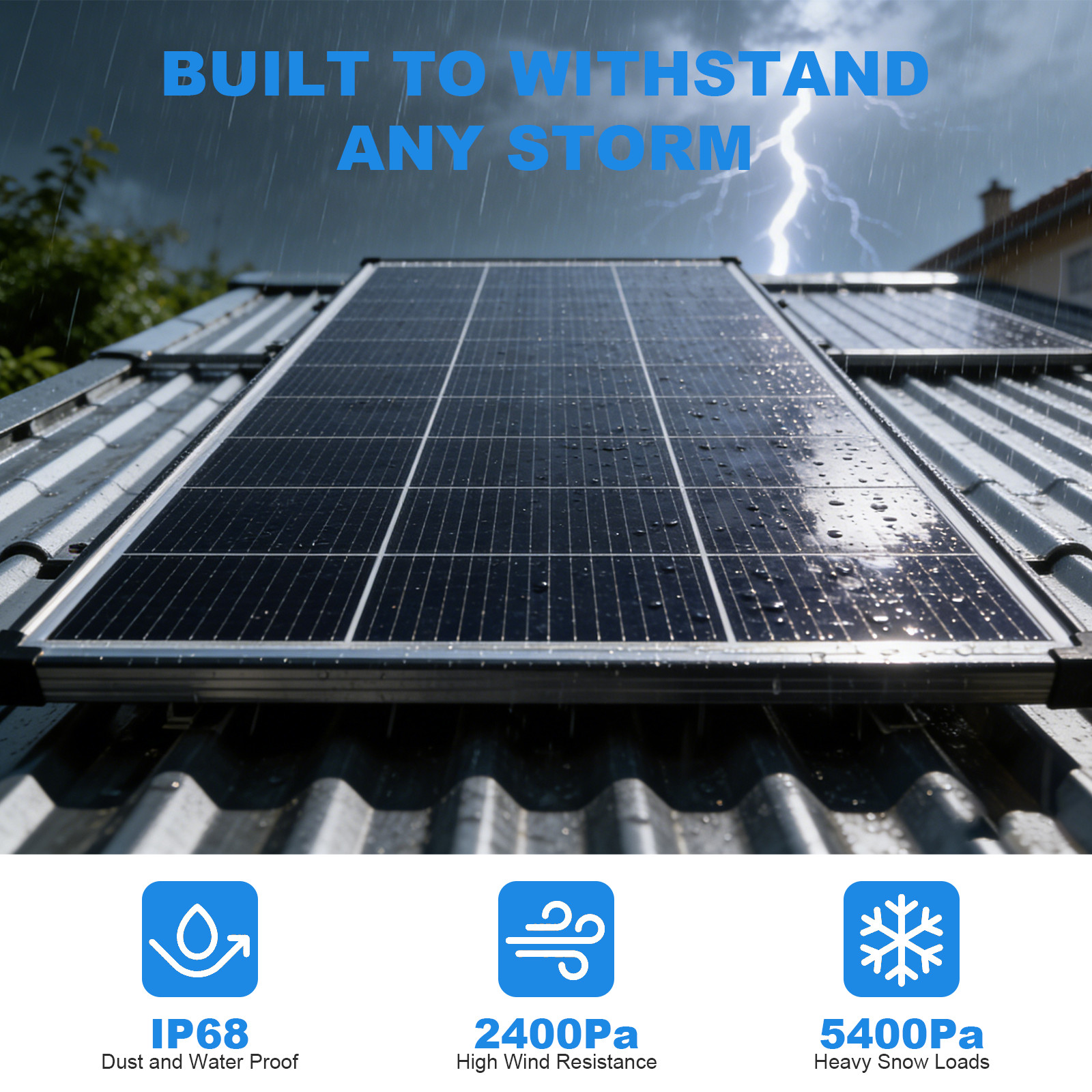 AeternaSol 10Pack 200W Bifacial Solar Panel Mono N-Type 2000W PV Off-Grid Home