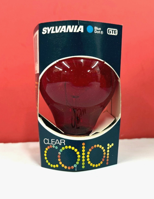 25A19/TR 25W 125V E26 Glass RED Transparent Party LIGHT BULB LAMP Dims NEW 11712