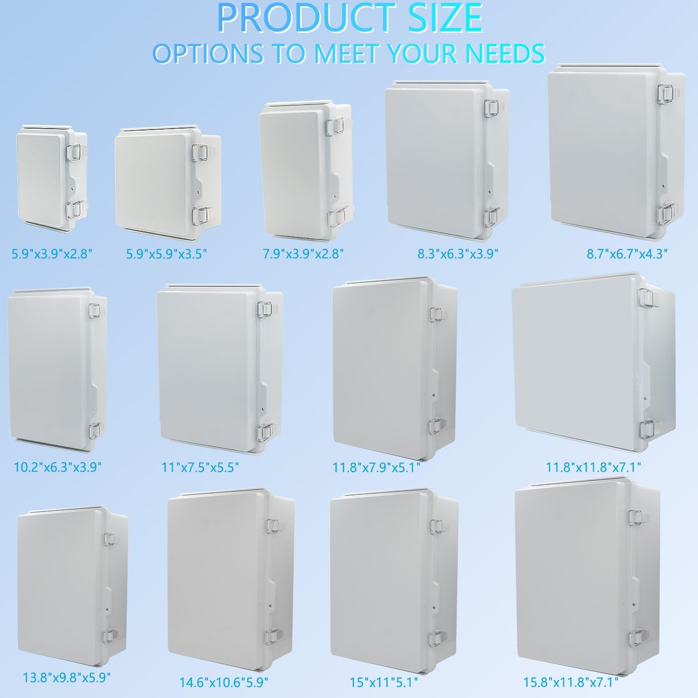 IP67 Waterproof Junction Box ABS Plastic Electrical Enclosure Stainless Steel La