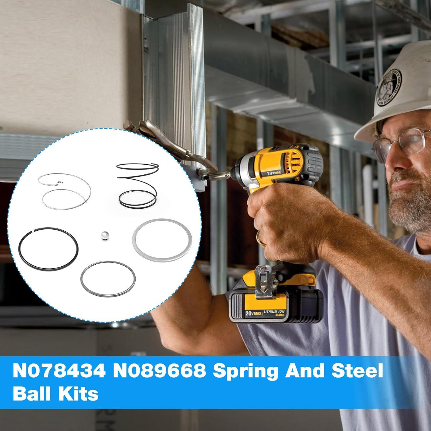 Updated DCF885 Impact Driver Spring Kit for Dewalt 20 V Impact Driver Parts D…