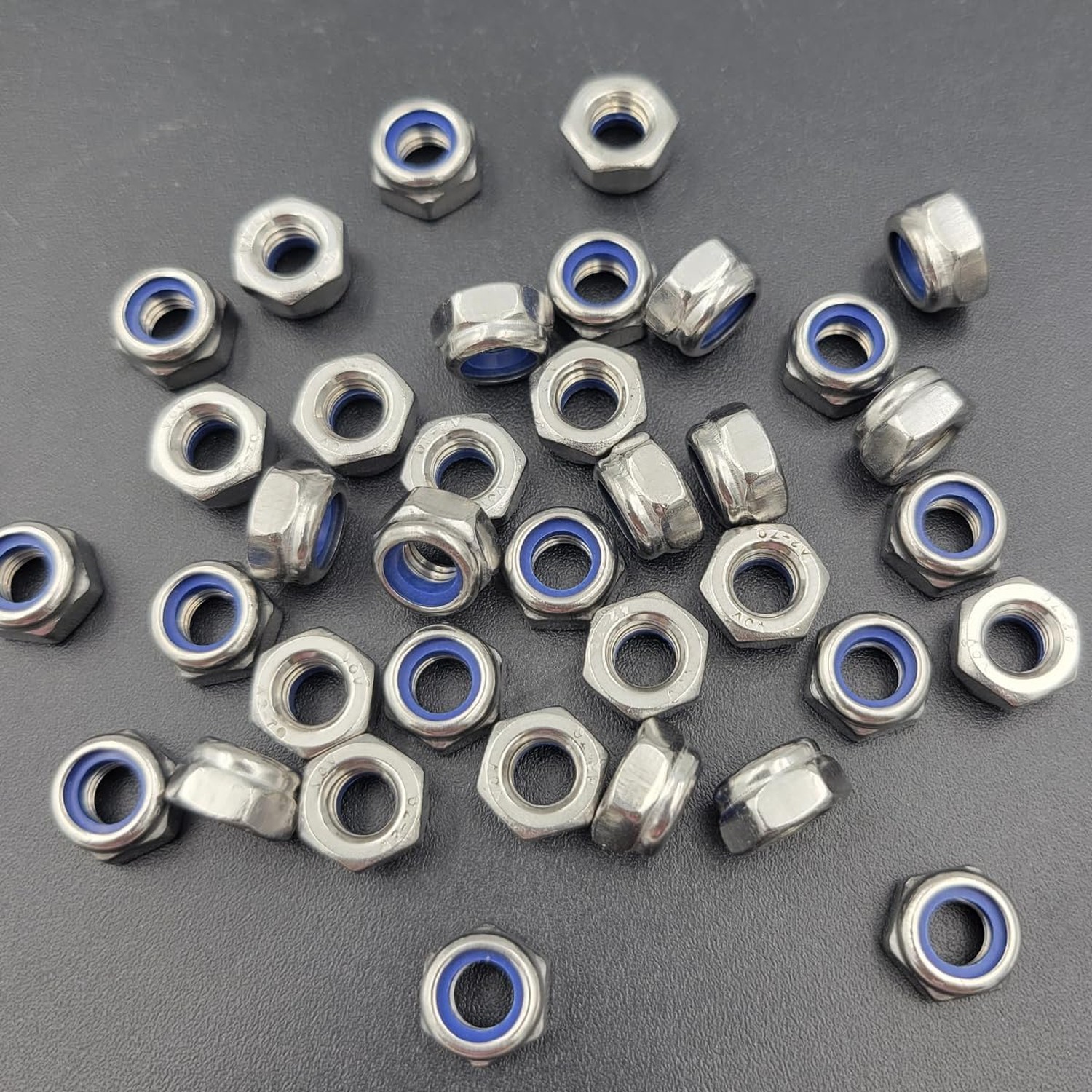 M6 Nylon Insert Hex Lock Nuts, Stainless Steel 304 (18-8) Locknut(M6(60PCS))