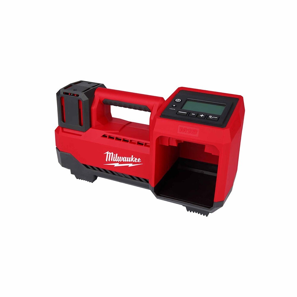 Milwaukee 18V M18 Cordless Compact Tire Inflator, On-Board Hose & Nozzle Storage