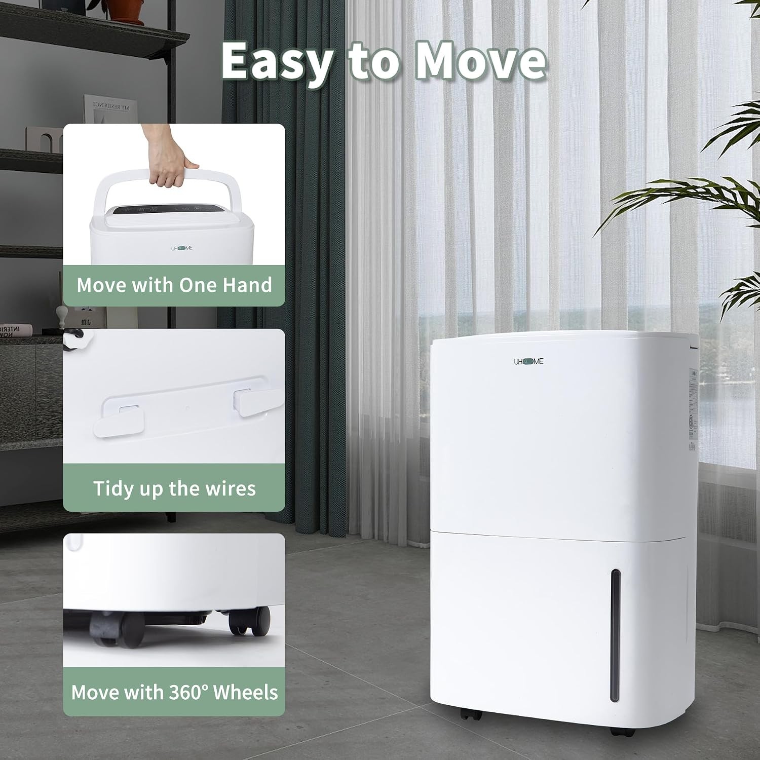 150 Pints Dehumidifier with Pump 7000 Sq Ft for Large Rooms Basement