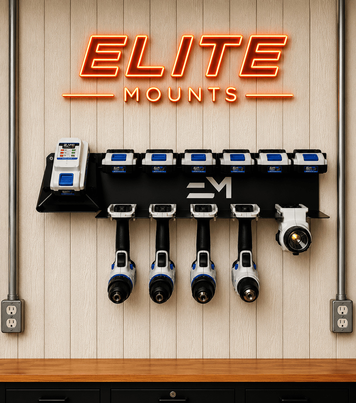 Hart 20v Drill & Locking Battery Charging Station