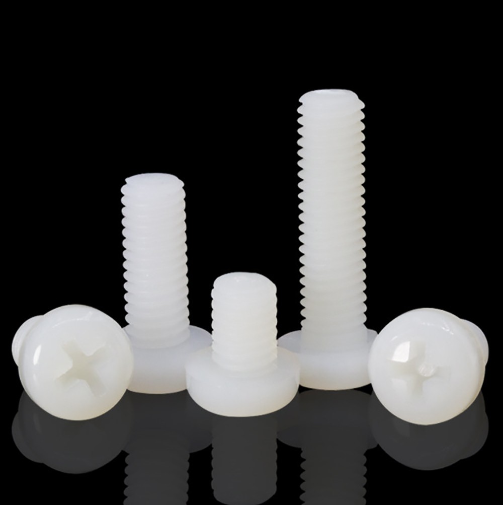 Nylon Pan Head Phillips Screws M3 M4 5mm-25mm White ISO 7045 Insulating