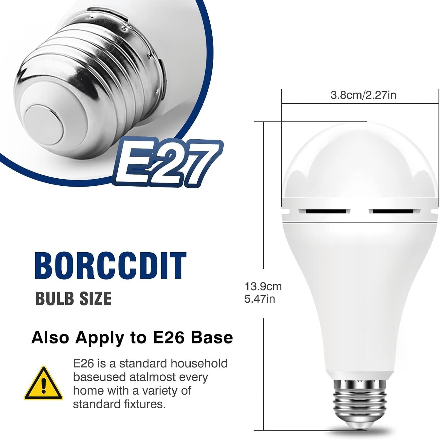 9W(60W) Led Bulb Rechargeable LED Light Bulbs with Battery backup Emergency