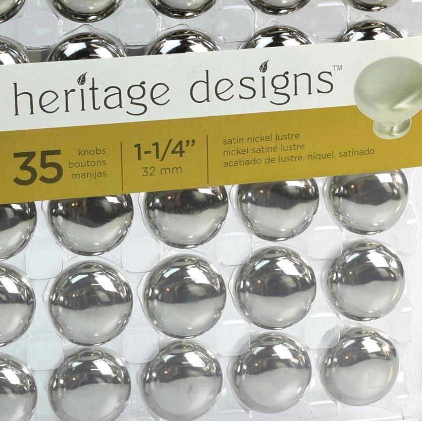 Hickory Hardware Polished Nickel Cabinet Knob 35-Pack, Round Heritage VP6091-14L
