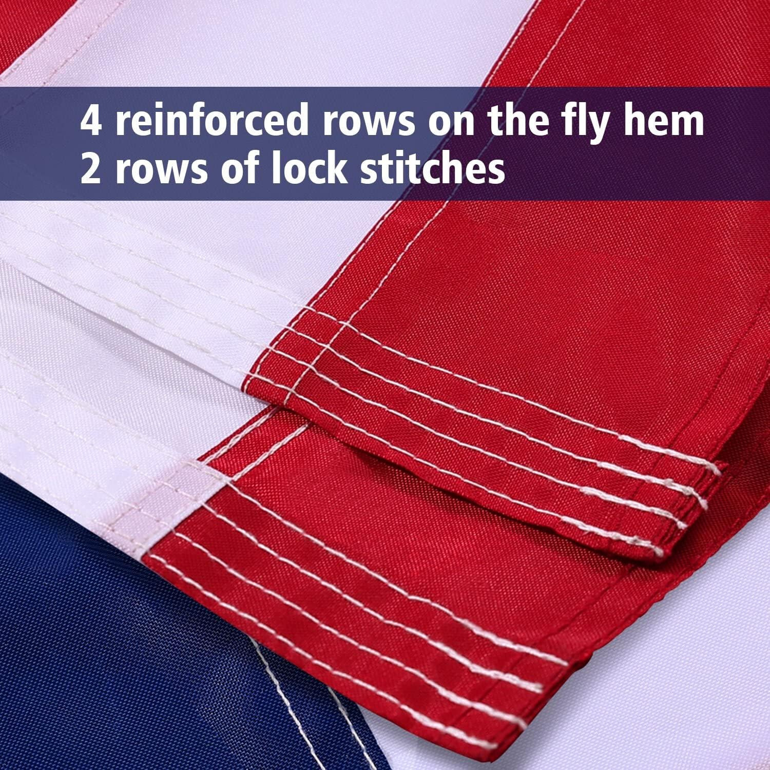 Large Luxury American Flag 6×10 ft 210D UV Protected Embroidered US USA Flag