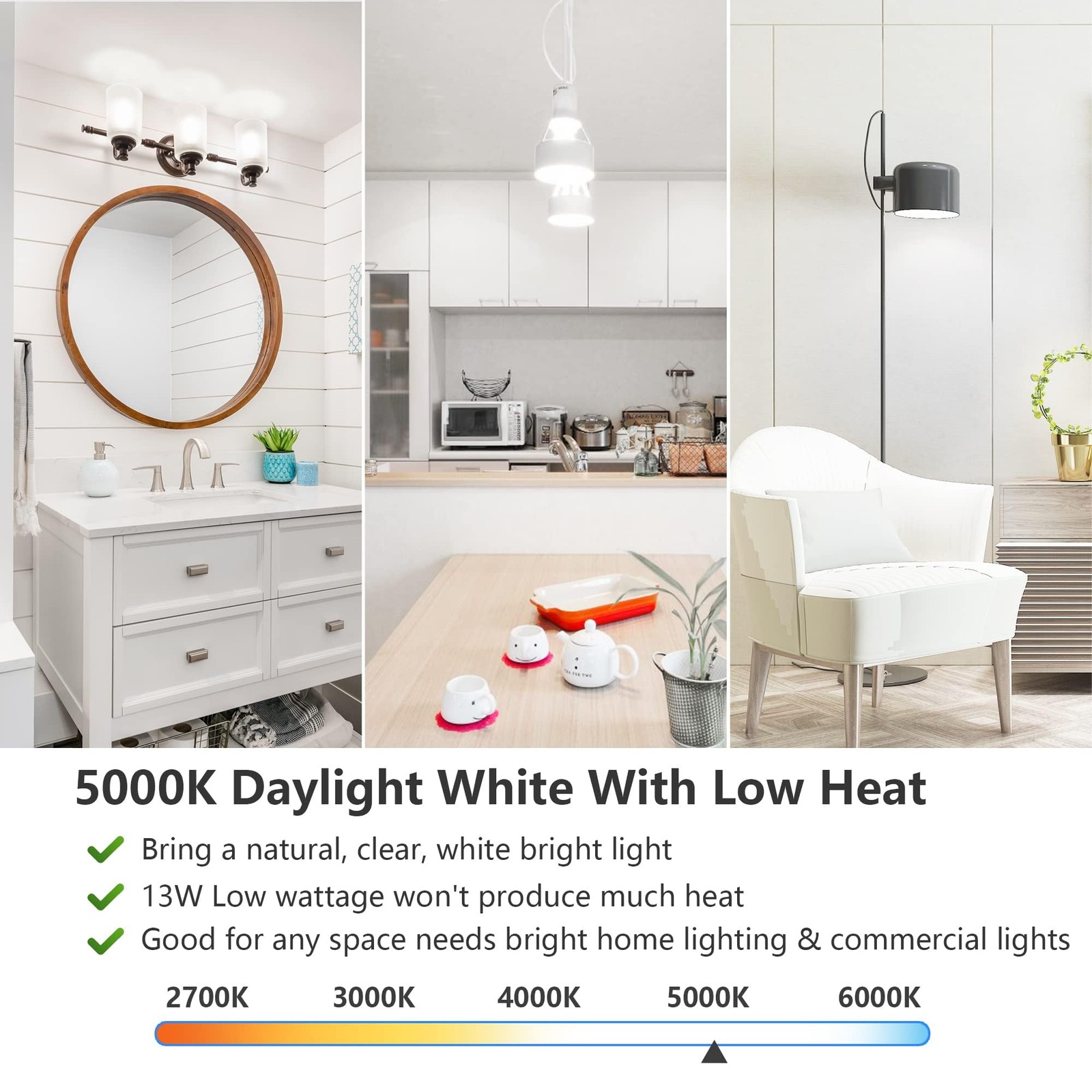 A19 LED Light Bulbs, 100 Watt Equivalent LED Bulbs, 5000K Daylight White, 150…