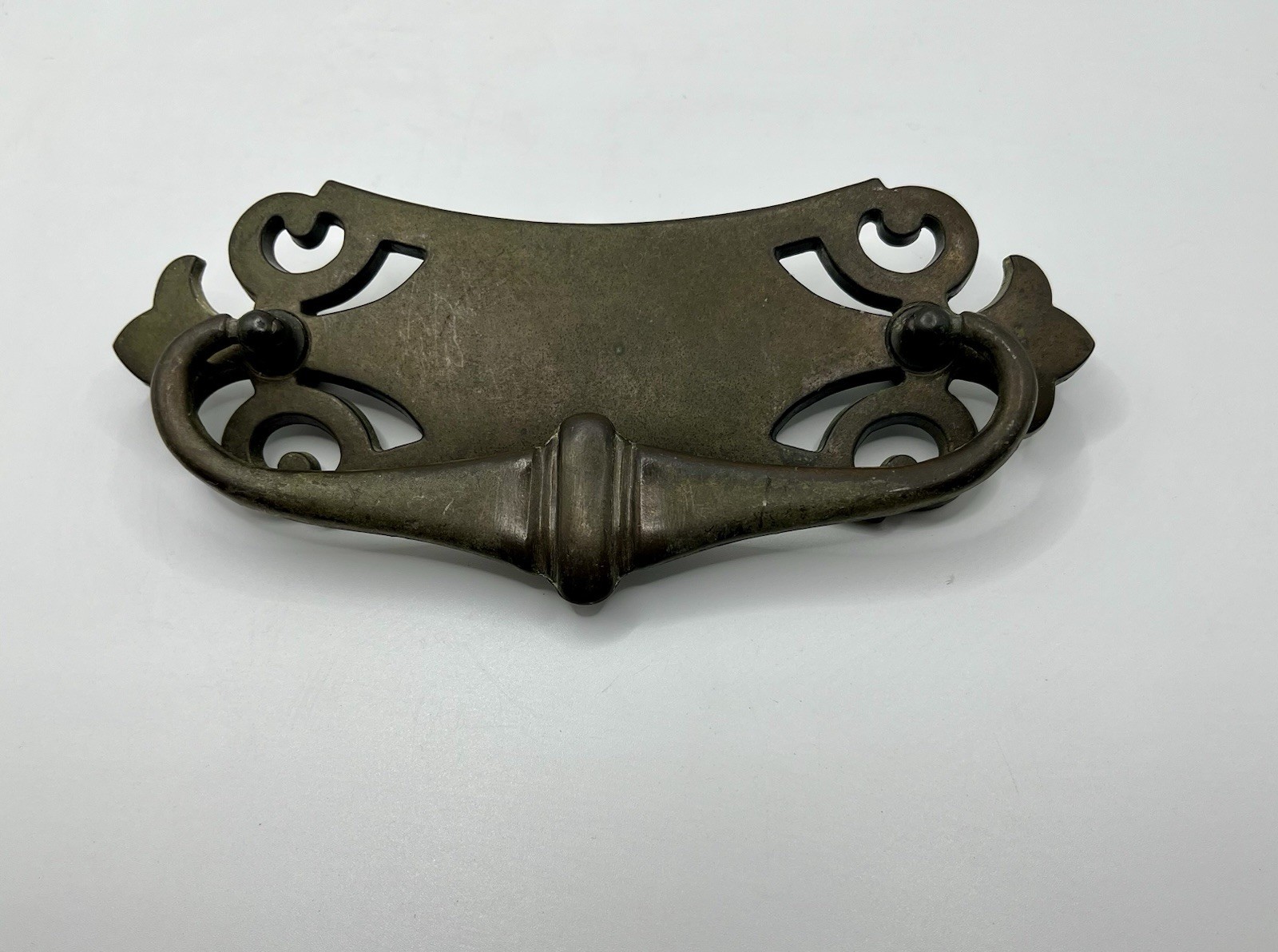 6 Vintage Large BPC 14045 Brass Chippendale Bail Pull Drawer Handles Victorian
