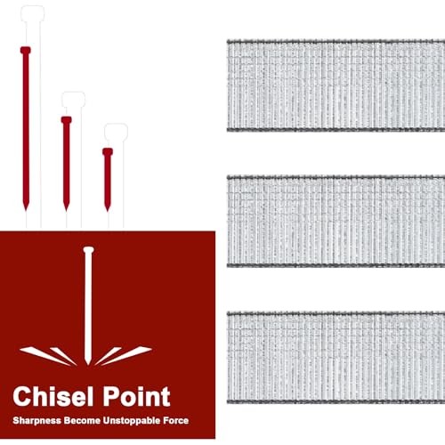 18 Gauge 3/4-inch Galvanized Brad Nails, 1000 Count, Silver
