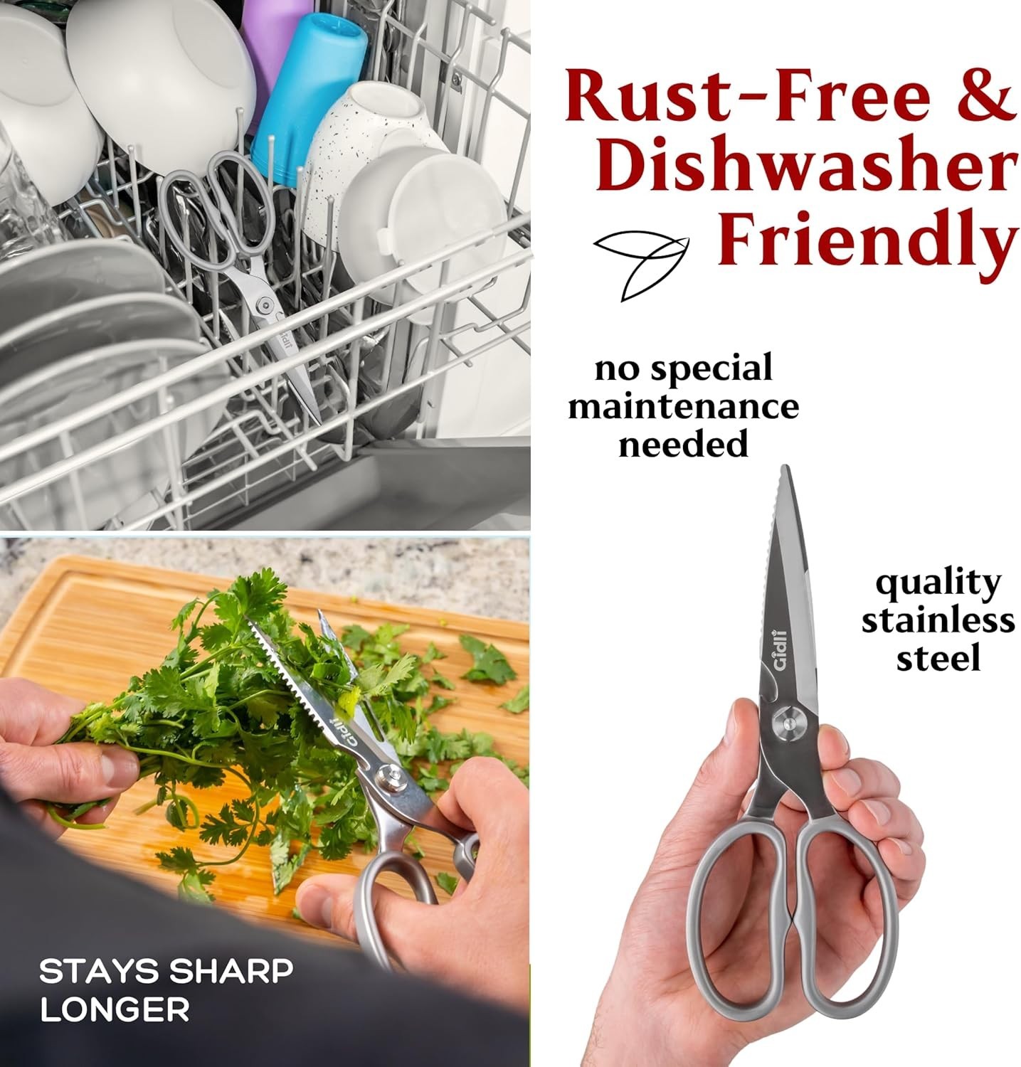 PREMIUM KITCHEN SCISSORS LIFETIME REPLACEMENT WARRANTY HEAVY DUTY KITCHEN SHEARS