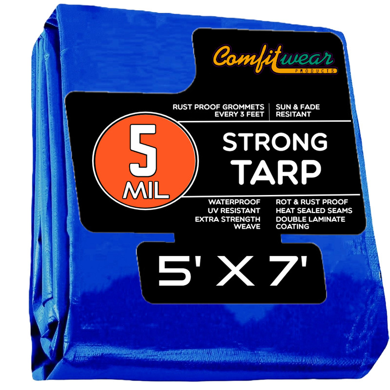 COMFITWEAR Standard Poly Tarp Reinforced Edge Grommet Multi-Purpose Tarp