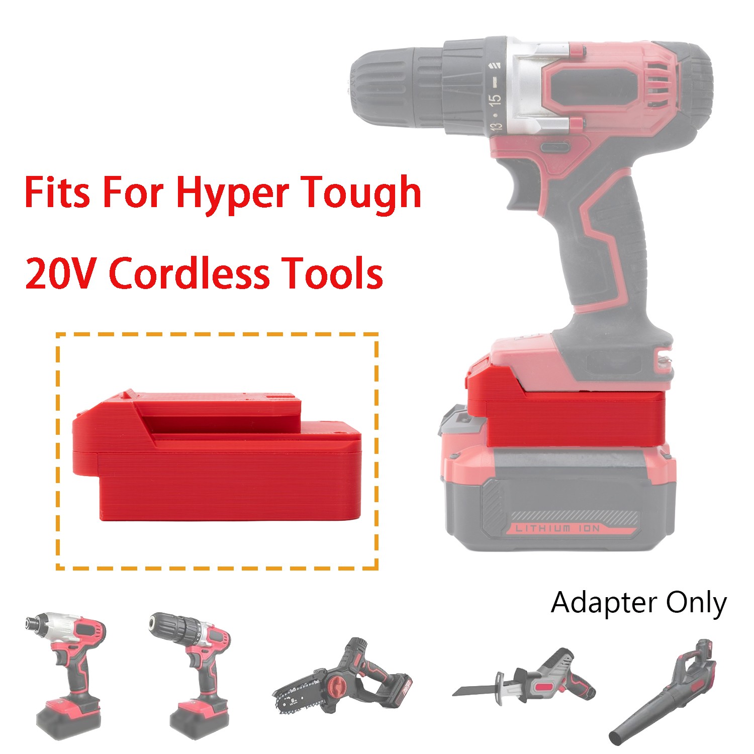 Battery Adapter For Craftsman V20 20V Battery To For Hyper Tough 20V Power Tools