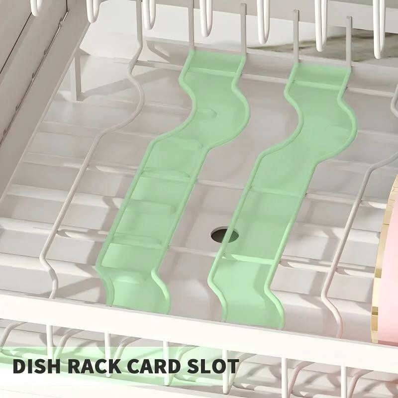 2-Tier Over Sink Dish Drying Rack Stainless Steel Kitchen Shelf Cutlery Drainer