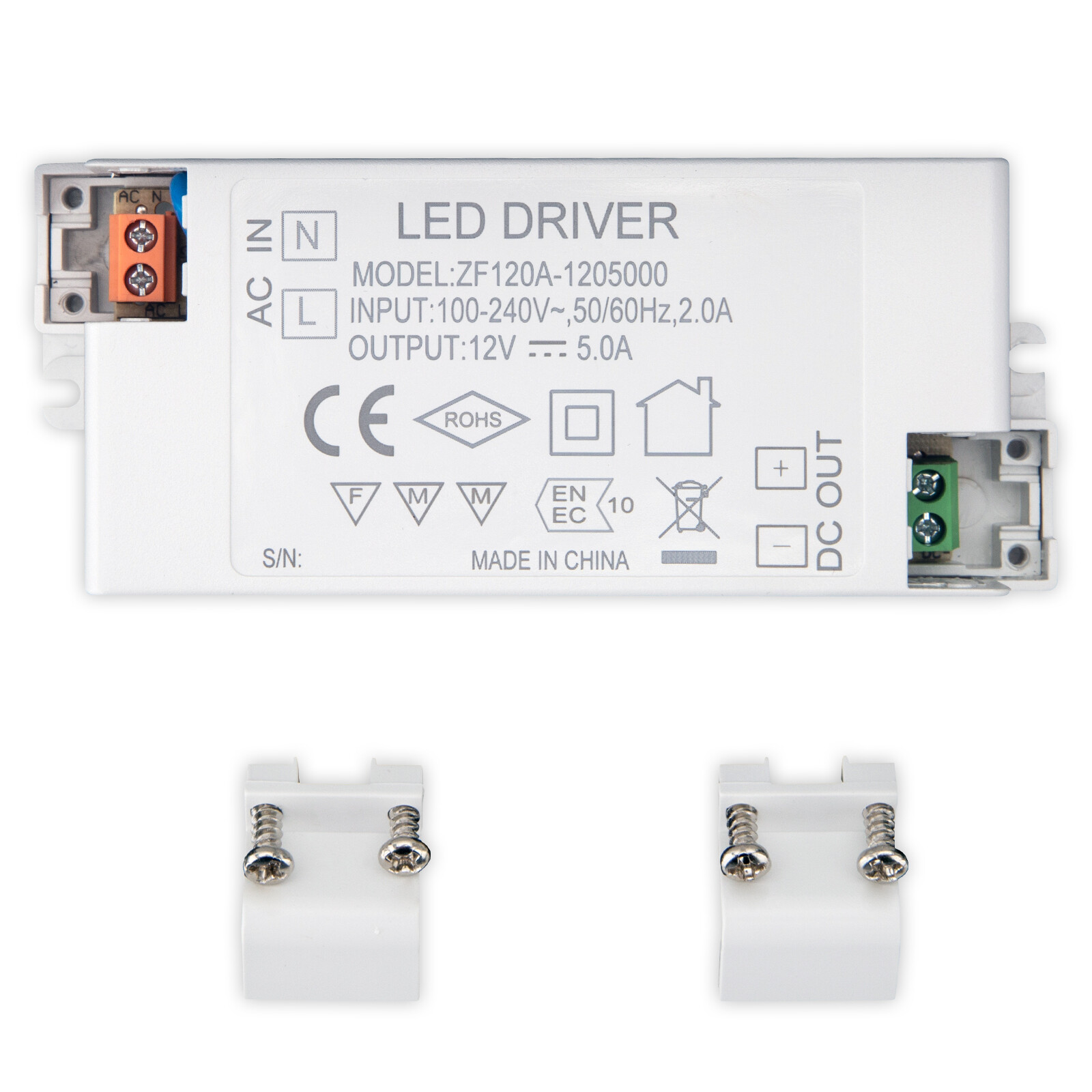 AC 110V to DC 12V 24W/60W Transformer Power Supply LED Driver Adapter Universal